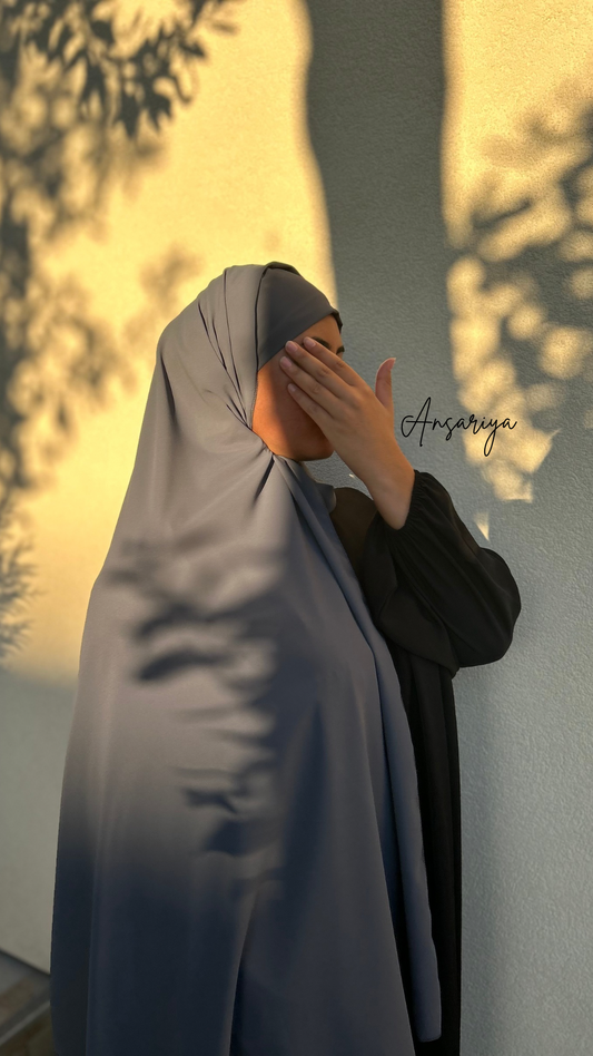 Maxi Hijab "Sahara" Gris bleu