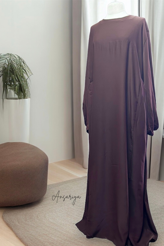 Abaya marron chocolat.