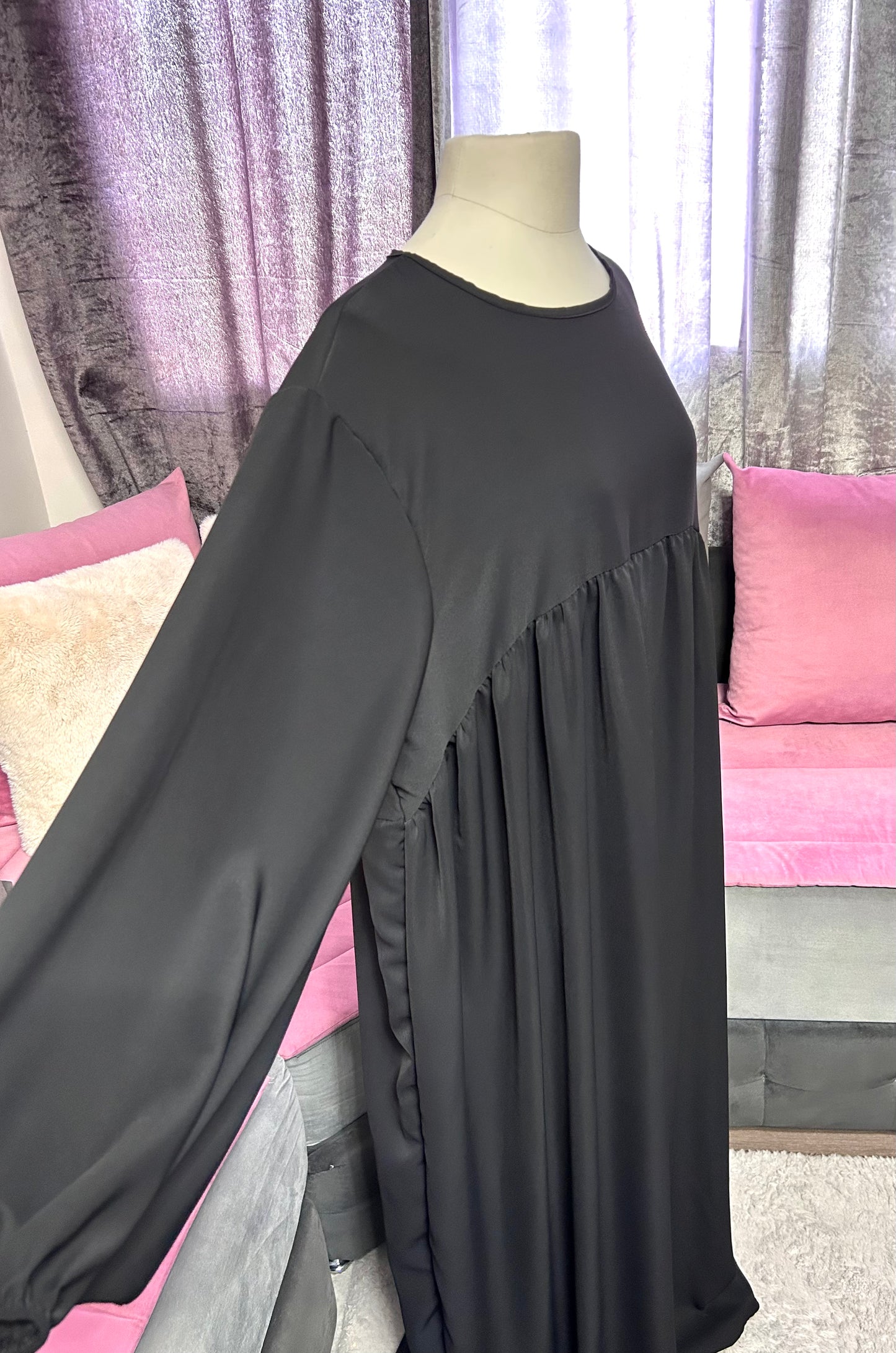 Abaya "Tamara" noir intense