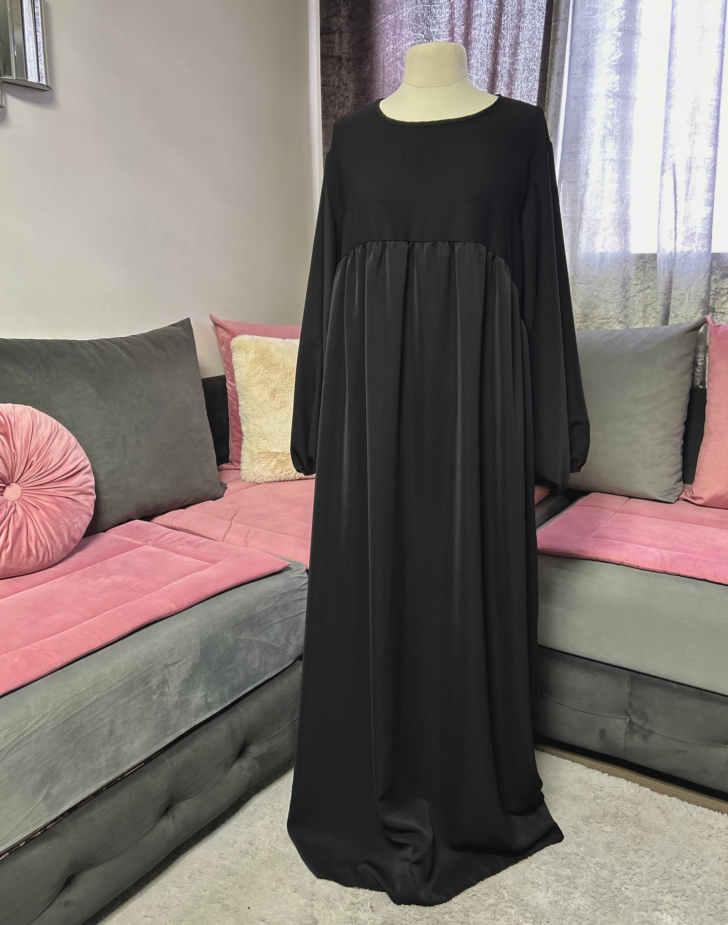 Abaya "Tamara" noir intense