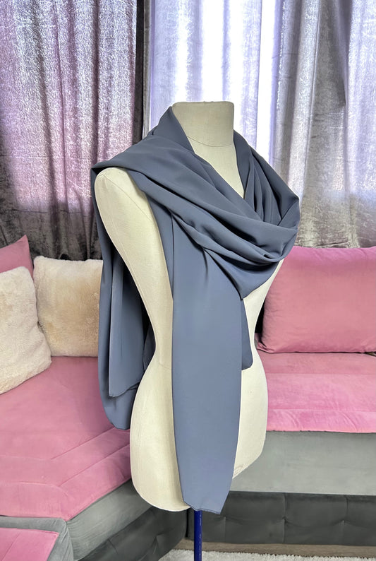Maxi Hijab "Sahara" Gris bleu