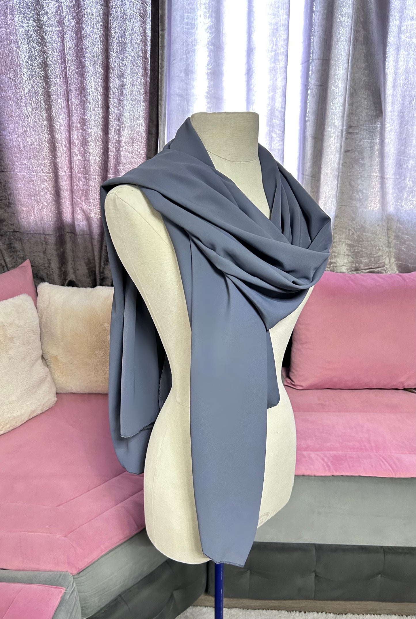 Maxi Hijab "Sahara" Gray blue