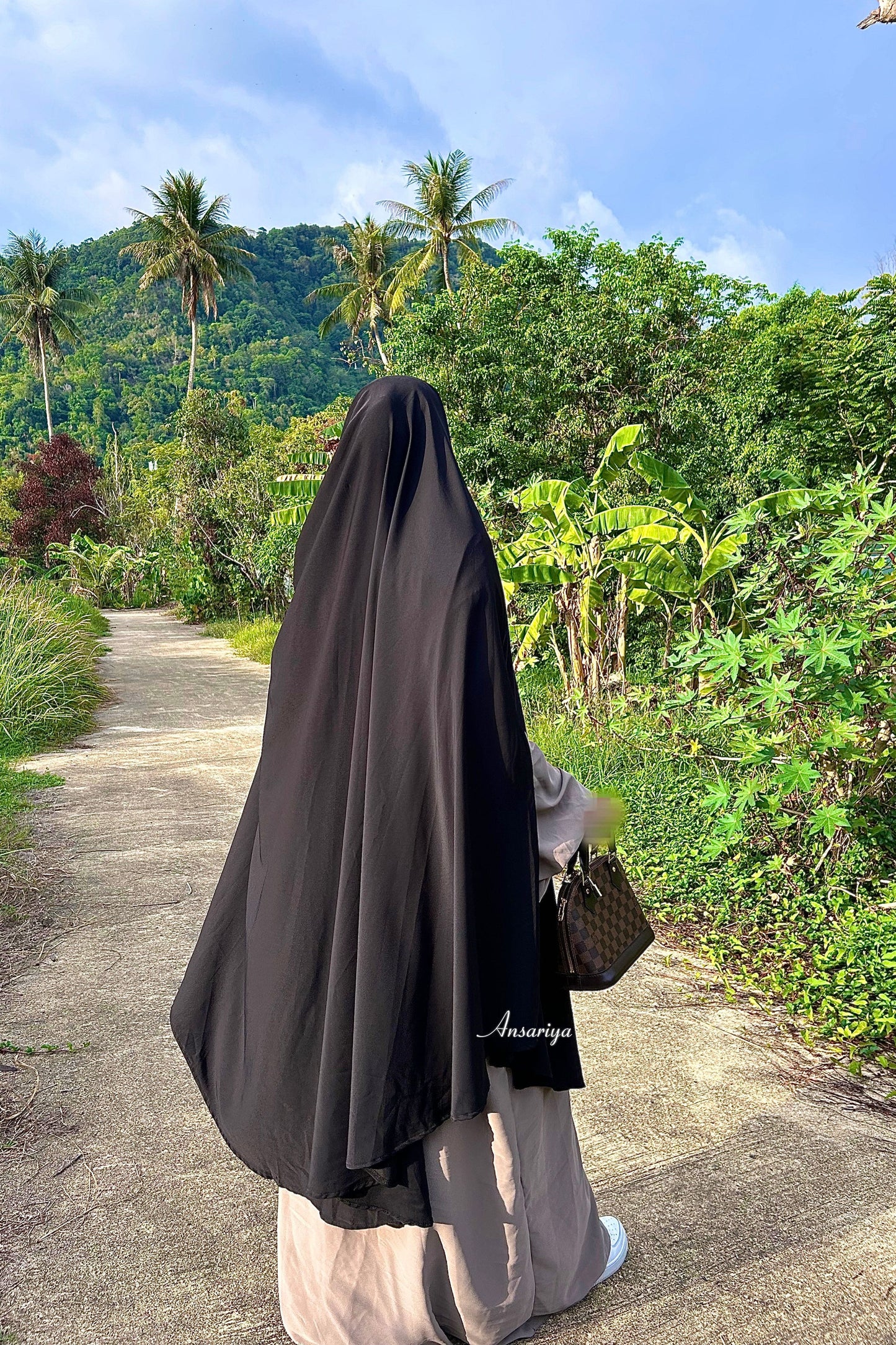 Khimar long "Siham" noir