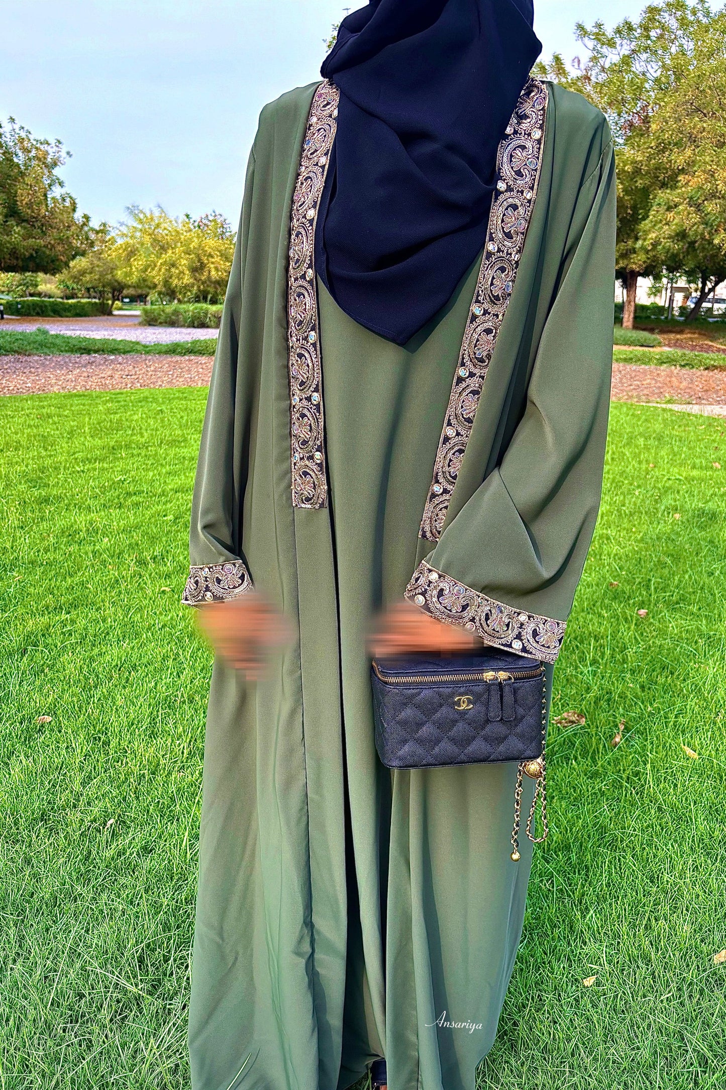 Ensemble "Soumaya" vert kaki